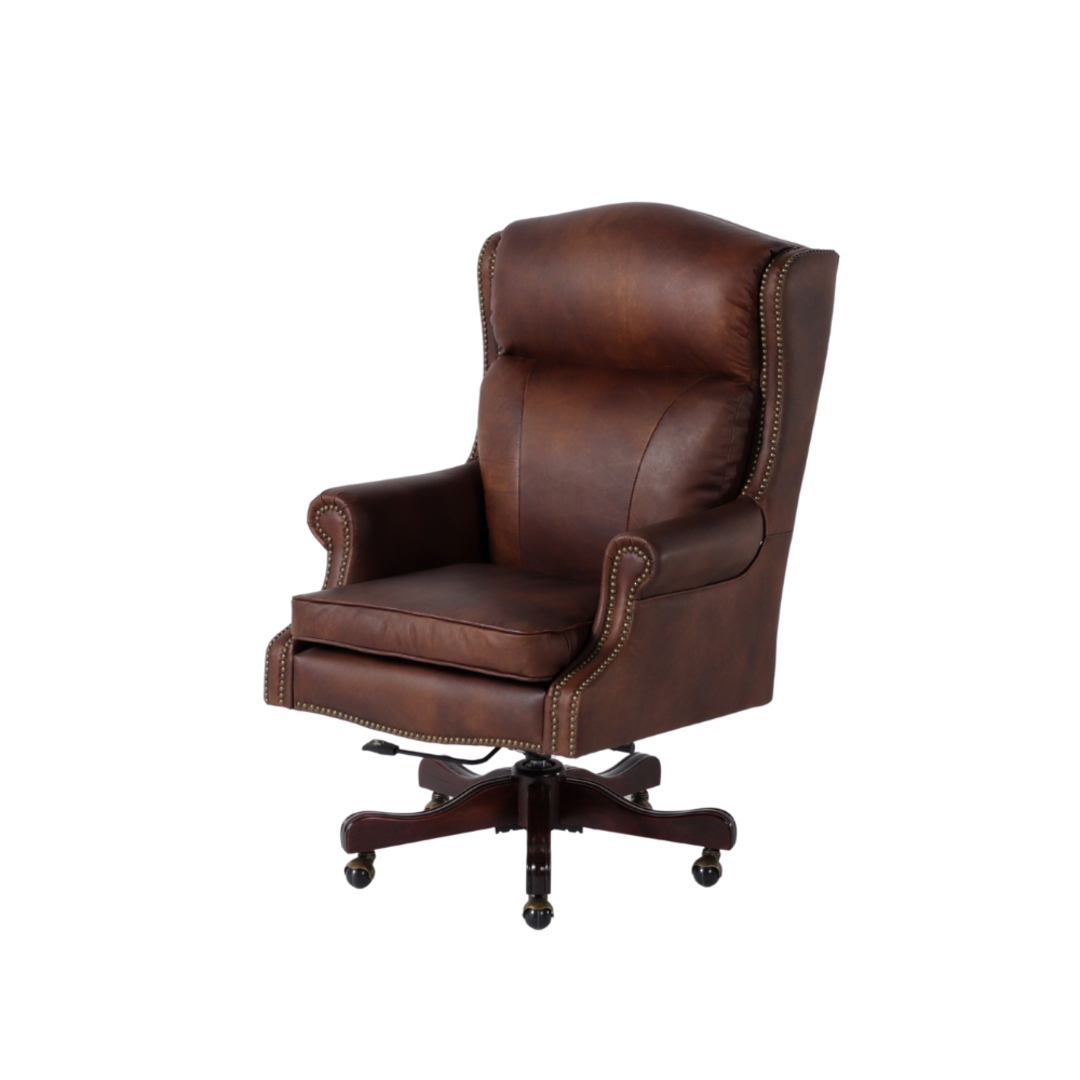 Henry Leather Office Chair Mocha image 0